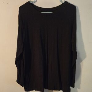 Torrid Black Relaxed Long Sleeve Tee